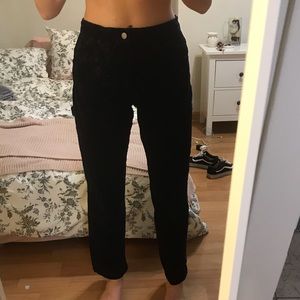 Navy blue corduroy cargo pants